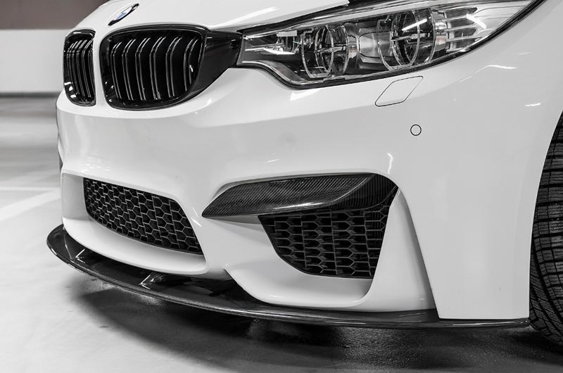 F8X Carbon Fiber Front Bumper Up Splitters